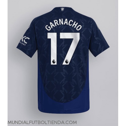 Camiseta Manchester United Alejandro Garnacho #17 Segunda Equipación Replica 2024-25 mangas cortas